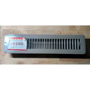 2 1/4" x 14" Floor Diffuser New Sealed Light Brown Steel With Movable Grates